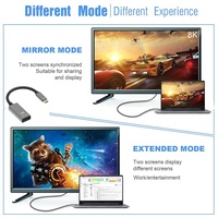 Cable Adaptador USB-C DP 8K 1.4 Chapado en Oro para Proyector, Macho-Hembra, 60Hz
