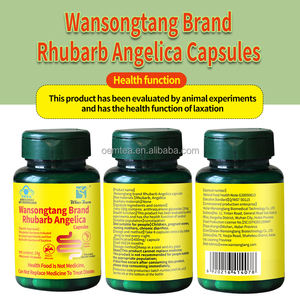 Kapsul Rhubarb <span class=keywords><strong>Angelica</strong></span> yang Sudah Diolah, Herbal Alami, Ramuan Tradisional Tiongkok, Suplemen Pendukung Kesehatan Pencernaan dan Usus - Product Image 3