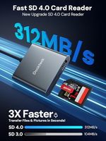 Adaptateur USB3.1 3 emplacements Dockteck Super Speed, 312 Mo/s, lecteur SD4.0 OTG Plug&Play, SD/Micro SD/USB, alliage d'aluminium