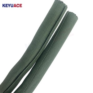 MZF-PET Manga trançada <span class=keywords><strong>Self</strong></span>-Closing PET Cable Management <span class=keywords><strong>Wrap</strong></span> para fiação industrial automotiva - Product Image 2