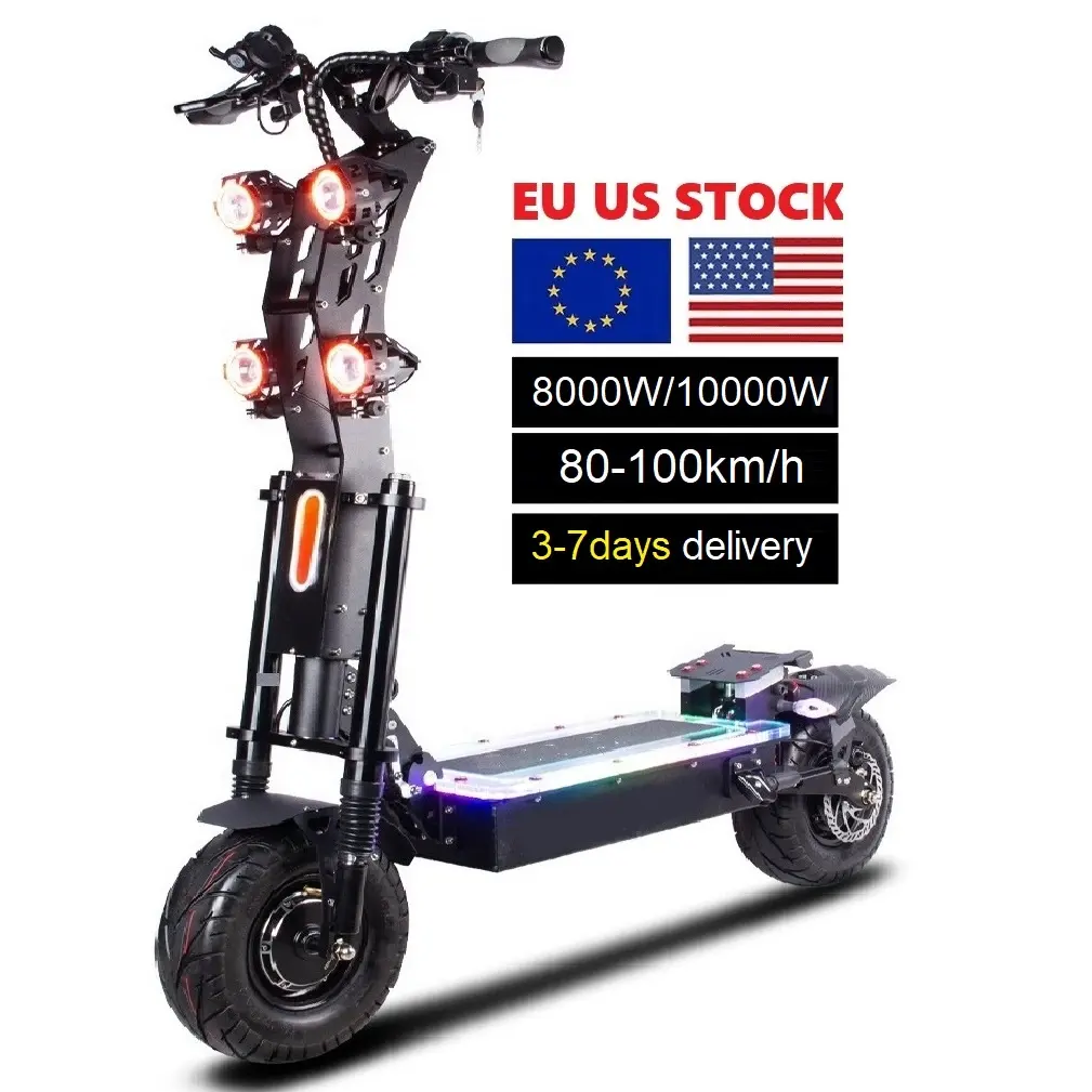 Scooter elétrico rápido | 13 polegadas 8000 W | 14 polegadas 10000 W | pneus off-road | 60 V 72 V E scooter | adulto dobrável Escoote de duas rodas