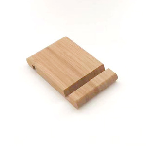Soporte de bambú para teléfono, soporte de escritorio de madera, soporte portátil para personas perezosas para ver videos - Product Image 3