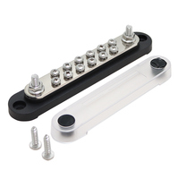 Auto 150A Terminal Bus Bar M4 M6 goujons batterie bloc de Distribution d'énergie rouge noir 12V barres omnibus de voiture pour bateau marin