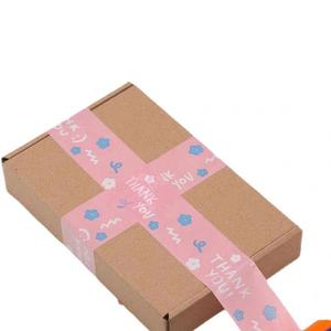 Gebrande op maat bedrukte BOPP hotmelt enkelzijdig drukgevoelige kartonnen verpakkingsband - Product Image 2