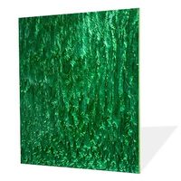 Plaques en acrylique coulé vert émeraude à motif tourbillonnant, motif vague d'eau, épaisseur 1/8 po, 8x12 pouces, 3 pièces, protection double face pour découpe laser
