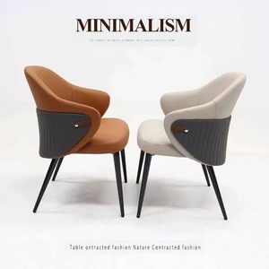 Nuevo respaldo Foshan Light Luxury Metal Steel Modern Home High-end Nordic Hotel Restaurant Chair - Product Image 4