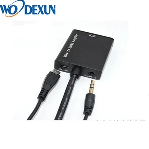 Giảm Giá Chuyển Đổi <span class=keywords><strong>Adapter</strong></span> Cable 15 Pin VGA Nam Để HDMI Nữ Full HD 1080P <span class=keywords><strong>Adapter</strong></span> Cable Với Âm Thanh Và Micro USB Điện VGA - Product Image 2