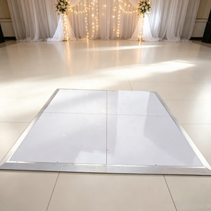 Wholesale White Mirror Dance Floor Panels Plywood with Aluminum <b>Frame</b> Interlocking <b>Wedding</b> Event Dance Floor - Product Image 1