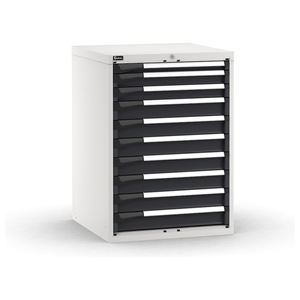 Cajonera Fami Master, gris antracita, con 10 cajones totalmente extraíbles, 714x726x1000mm - Product Image 1