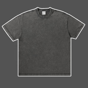 MT2691 Nuevas llegadas Venta al por mayor de peso pesado personalizado 300 Gsm 100% Camisetas de algodón Vintage lavado Camisetas de gran tamaño - Product Image 6