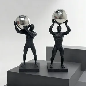 Esculturas Art Deco Modernas, Figuras Deportivas, Estatua Simple de Hércules, Artesanía de Resina para Decoración de Sala de Estar o Vinoteca - Product Image 3