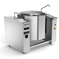 400L Central Kitchen Jacketed Kettle Gewerbliche Koch geräte Edelstahl Induktion kipp koch pfanne mit Rühren