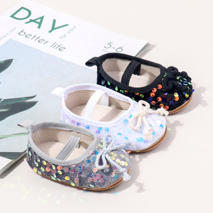 Chaussures pour bébé nouveau-né à semelle souple, chaussures de marche pour bébé, chaussures à paillettes pour filles - Product Image 2