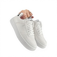 Chaussures de marche décontractées blanches pour hommes, respirantes, à lacets, basses, à bout rond, pour la ville