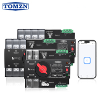 TOMZN eWelink WIFI Smart ATS 2P 3P 4P Minuteur 230V Commutateur de transfert automatique double alimentation Télécommande sans interruption 63A 100A 125A