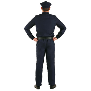 Yetişkin erkek memur kostüm, koyu mavi polis üniforma cadılar bayramı kıyafeti - Product Image 2