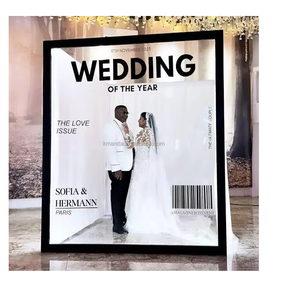 Stand de Exhibición para Ferias Comerciales de 8 pies x 4 pies x 3 pies, Acrílico, Moderno, Portátil, con Texto Personalizado para Exposiciones y Recuerdos de Boda - Product Image 5