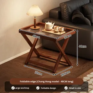 Pieghevole piccolo caffè/tavolo da tè in <span class=keywords><strong>legno</strong></span> <span class=keywords><strong>massello</strong></span> fattoria Design moderno struttura in ferro da esterno Picnic portatile casa <span class=keywords><strong>soggiorno</strong></span> - Product Image 6