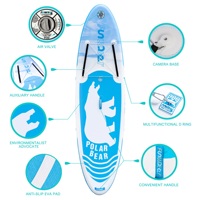 FUNWATER Dropshipping OEM Offres Spéciales 10'6 "Blue Paddleboard Sub Board Stand up Paddle Prix Planches de surf Sports nautiques Isup