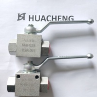 Vanne à boisseau sphérique 2 voies en acier au carbone haute pression BSP, nouvelle, 500 bars, pour coupure de flux d'huile, vannes hydrauliques KHB-G