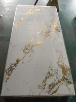 Lámina de Mármol UV Dorada a Precio de Fábrica, Panel de Pared de PVC Personalizado de Lujo para Interiores, para Decoración de Oficinas y Construcción