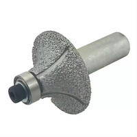 Brocas de enrutador de diamante soldadas al vacío OEM personalizables DZ, cortador tipo cono abrasivo para perfil de borde