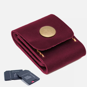 Estuche para tarjetas SD transfronterizo, protector de tarjetas SIM para teléfono móvil, bolsa de almacenamiento para tarjetas de memoria de cámara, funda multifuncional de cuero PU - Product Image 3