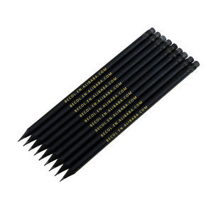 BECOL 促销黑色 HB 铅笔 学生标准铅笔套装 定制徽标艺术木铅笔 带橡皮擦 适合学生使用 - Product Image 1