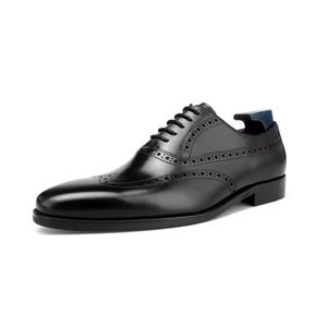 Nuevo Estilo de Zapatos Bean para Hombre, Oxfords de Cuero Genuino, Cierre con Cordones Evergreen, Transpirables, Suela Suave Antideslizante - Product Image 3
