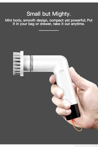Cepillo de Limpieza Eléctrico Giratorio con 4 Cabezales, Cepillo de Ducha Inalámbrico Resistente al Agua con Doble Velocidad - Product Image 5