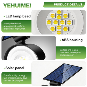 Lampe <span class=keywords><strong>solaire</strong></span> LED extérieure étanche pour jardin, pelouse, allée, éclairage paysager - Product Image 3