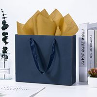 Sacs shopping en papier d'art de haute qualité personnalisés, poignées imprimées en gravure, emballage cadeau, sac shopping en papier avec logo personnalisé
