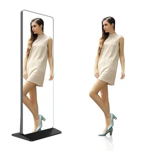 Aiyos 19 Years Supplier 43 inch Floor Standing Magical Mirror Digital Signage Interactive Ad Player Kiosk with Motion Sensor