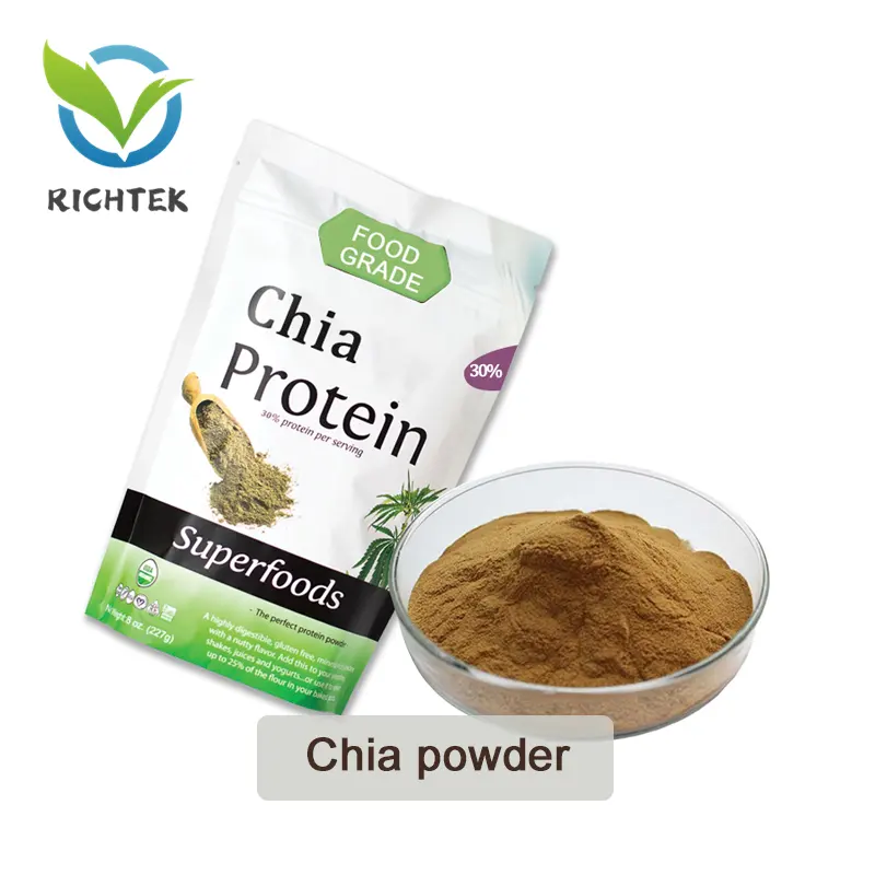 Promozione integratore senza glutine proteine di Chia in polvere aminoacidi FAO proteine di semi di Chia in polvere proteine di Chia 30% per perdere peso