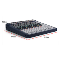 QUANSHENG Professional Signature Mélangeur audio XLR 16 canaux avec plage de fréquence 20Hz-30KHz pour les performances de chant sur scène
