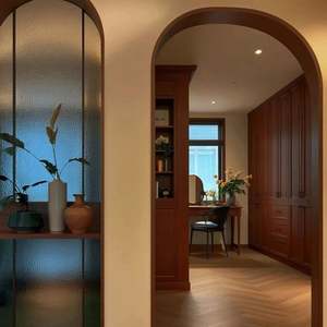 French <b>Retro</b> Wooden Dining Table with Storage Cabinet Modern Design Living Room <b>Furniture</b> for Hotel Apartment Villa - Product Image 3