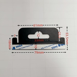 Cintre Euro en PVC Noir Adhésif pour Boîte d'Emballage - Product Image 4