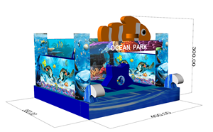 Bán Hot <span class=keywords><strong>Mini</strong></span> <span class=keywords><strong>bouncy</strong></span> Đại Dương chủ đề lâu đài 3.5m * 4m * 3m 0.55mm PVC <span class=keywords><strong>Inflatable</strong></span> nhà nhảy lâu đài cho thuê Bouncer nhảy lâu đài với không khí - Product Image 2