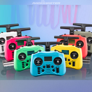 Radiomaster Pocket Crush Multicolor 2.4GHz ELRS, Transmisor con Gimbal Hall, Antena Plegable Ligera de Plástico, Control Remoto FPV - Product Image 1