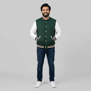 Blouson Bomber en Laine Personnalisé Brodé sur le Devant, Coupe Ample Décontractée, Nouvelle Collection, Prix Abordable, Qualité Supérieure - Product Image 1