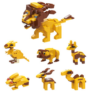 Set di Costruzioni <span class=keywords><strong>6</strong></span>-in-1 Unisex con Animali in Scala 1:8, Giocattolo Educativo in Plastica ABS Certificato EN71 per Bambini 5-7 <span class=keywords><strong>Anni</strong></span> - Product Image 4