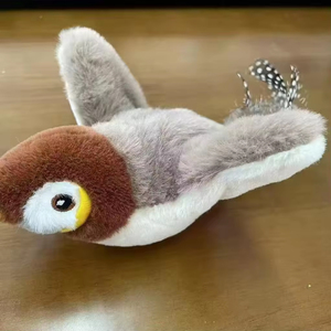 A0422 Juguete de Pájaro Pequeño con Movimiento para Gatos, Eléctrico Inteligente Recargable, de Peluche con Plumas que Chirri y Voz, de Terciopelo Vívido, Interactivo y Divertido para Gatos - Product Image 3
