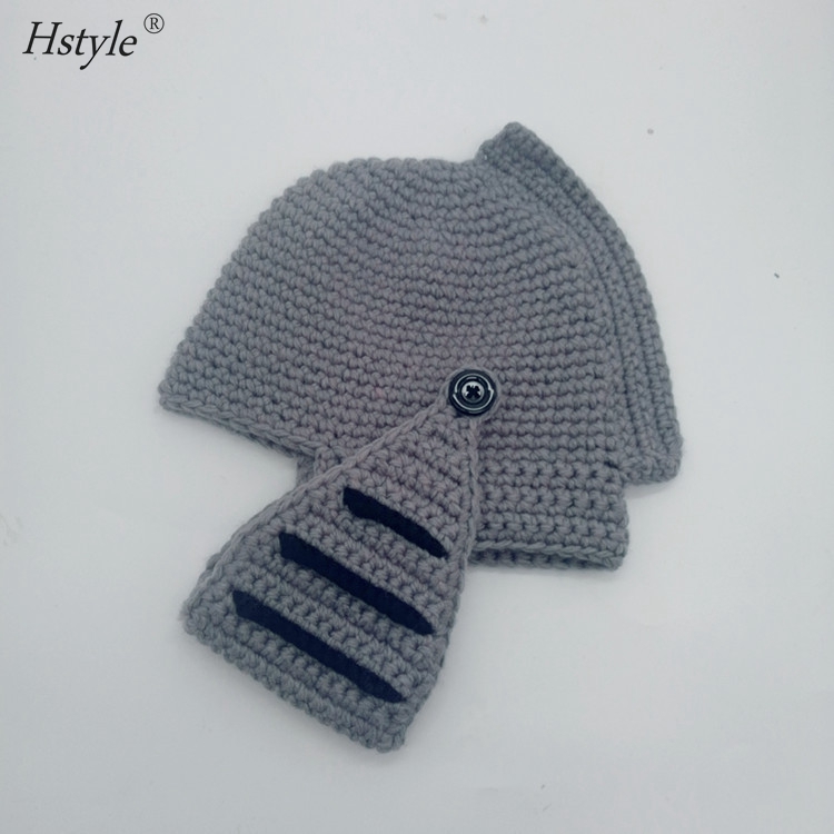 Men's Unisex Winter Warm Crochet Knight Beanie Removable Mask Face Ski Hat Cap Army Green