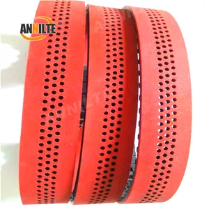 Annilte Rubber Belts High Quality Timing Belt Toothed With Red Rubber Coating T10-530 T10-630 Conveyor D Type V Belt Factories