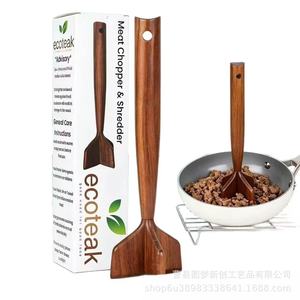 Wooden potato masher, <b>meat</b> slicer, hamburger powder <b>grinder</b>, potato masher, kitchen utensils, cooking tools - Product Image 5