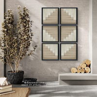 Moderne 20*20cm fil peinture écologique macramé tenture murale toile encadrée luxe fait à la main décor à la maison minimaliste EH2503006