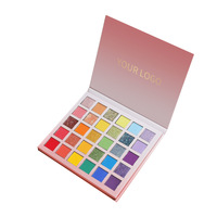 Palette de fards à paupières imperméables de haute qualité à 30 couleurs avec des finitions scintillantes et lumineuses et un design personnalisable