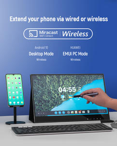 Interruptor automático para <span class=keywords><strong>PS4</strong></span>, pantalla táctil de 15,6 pulgadas, batería para videojuegos, airplay, wifi, 1080p, 4k, monitor portátil inalámbrico - Product Image 4