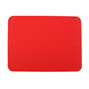 KICHEN dưới bồn rửa Silicone món ăn khô mat với nâng lên cạnh Silicone Craft Mat Máy tính để bàn chịu nhiệt Pad chống trượt cố định mat - Product Image 1