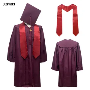 2024 Student Graduation Dress Bachelor's Gown Purple Wholesale Bachelor's Cap Ribbons Can Be Customized In Multiple Colors